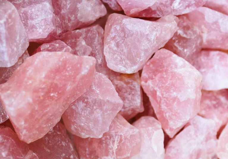 pink quartz crystal