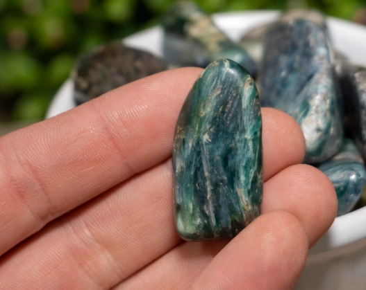 green kyanite crystal