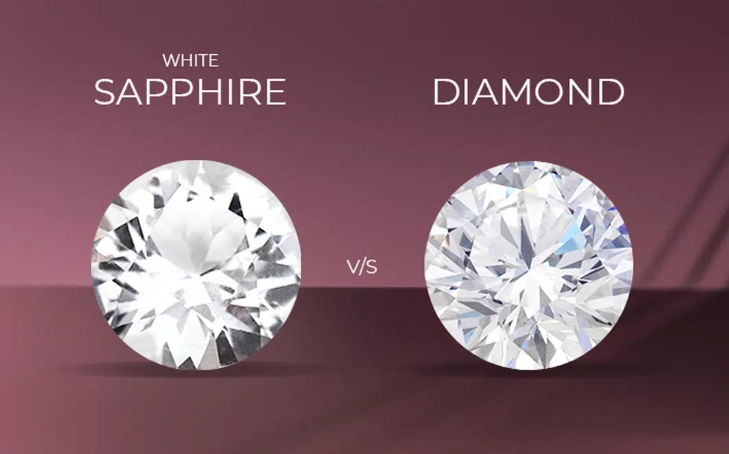 white sapphire vs diamond