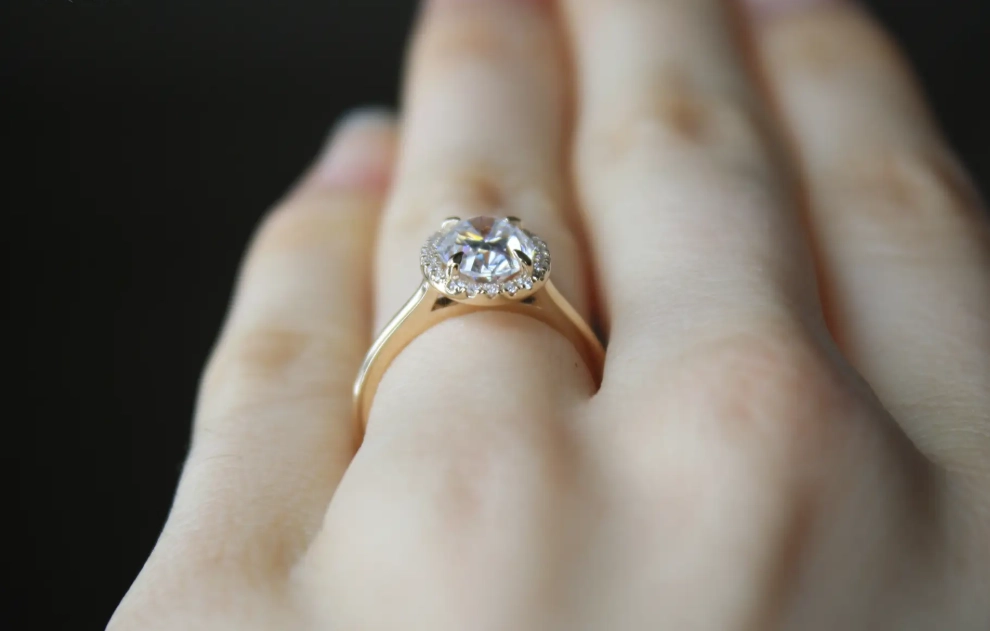 white sapphire engagement ring