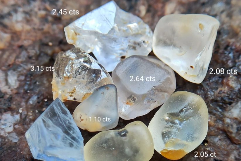 uncut white sapphire