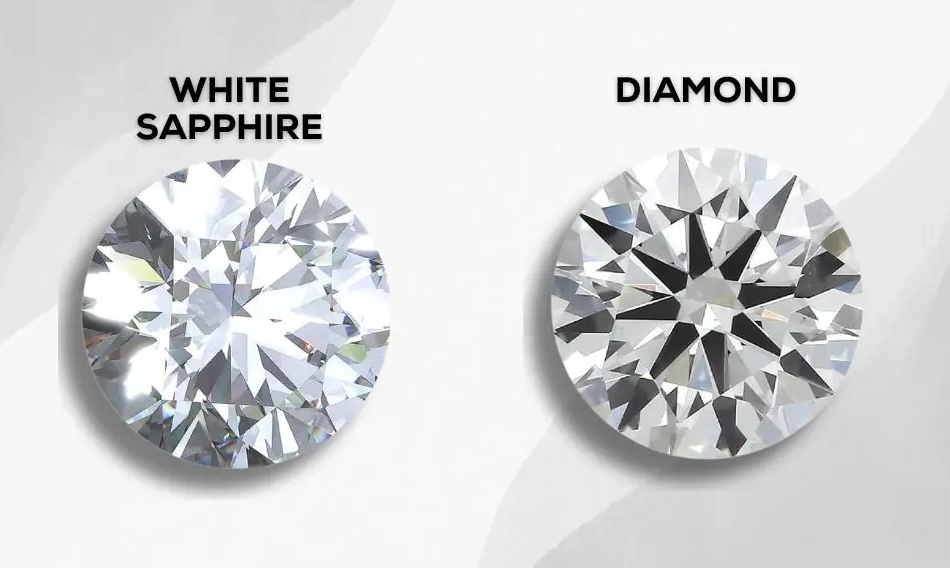 white sapphire vs diamond