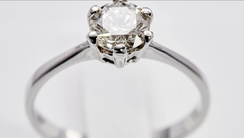 white sapphire engagement ring
